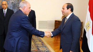 President Abdel-Fattah al-Sisi swears in Ahmed al-Zind.